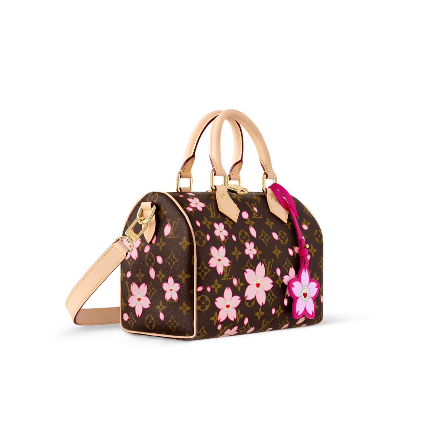 L0vis Vvtt0n LV x TM Speedy Bandoulière 25 Sakura Brown For Women 25cm/9.8in – M14174