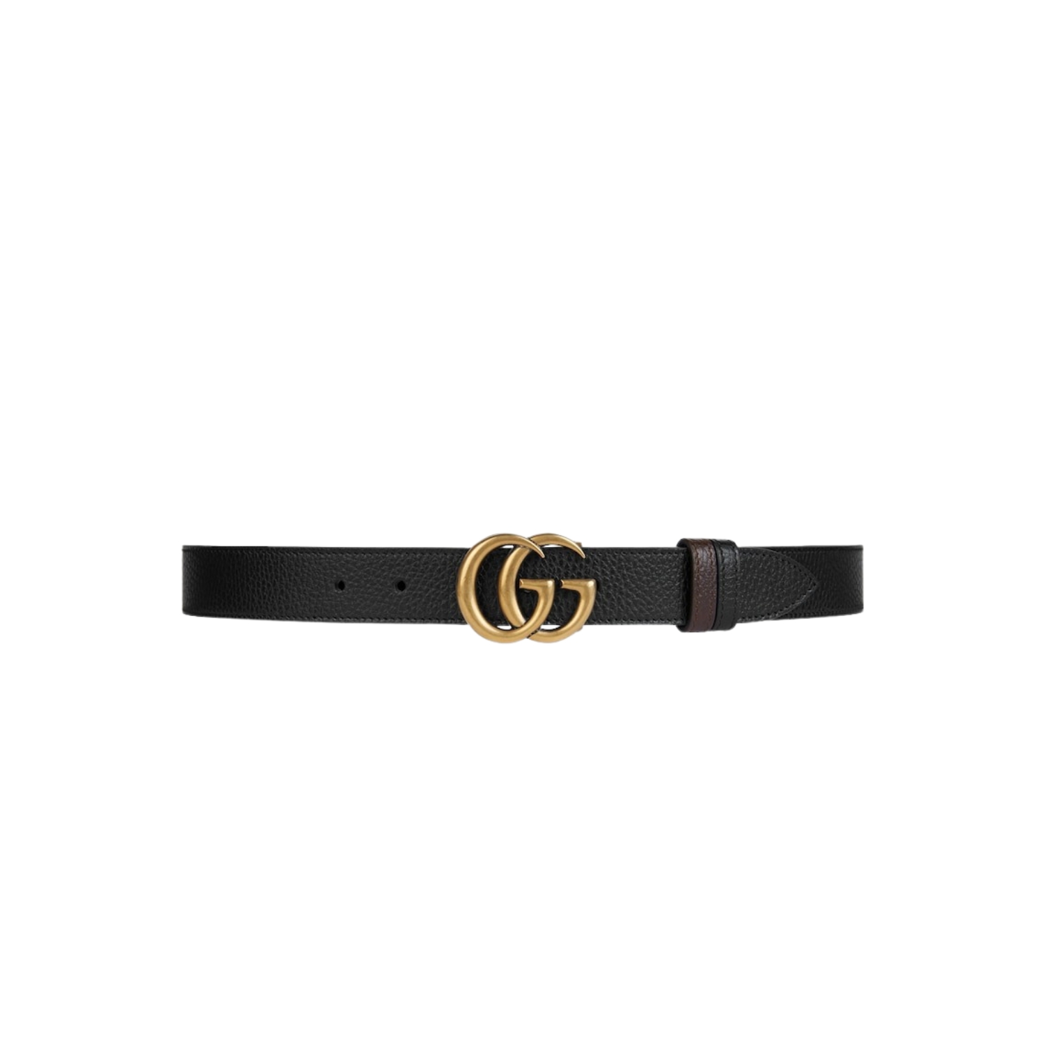 Gvc*1 GG Marmont Reversible Thin Belt 30mm Black For Men 643847 CAO2T 1062