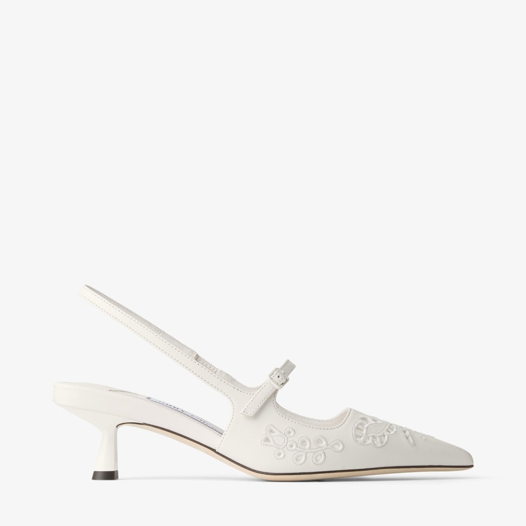 J1m*y Ch00 Didi 45 Leather Pumps Latte For Women DIDI45DXA