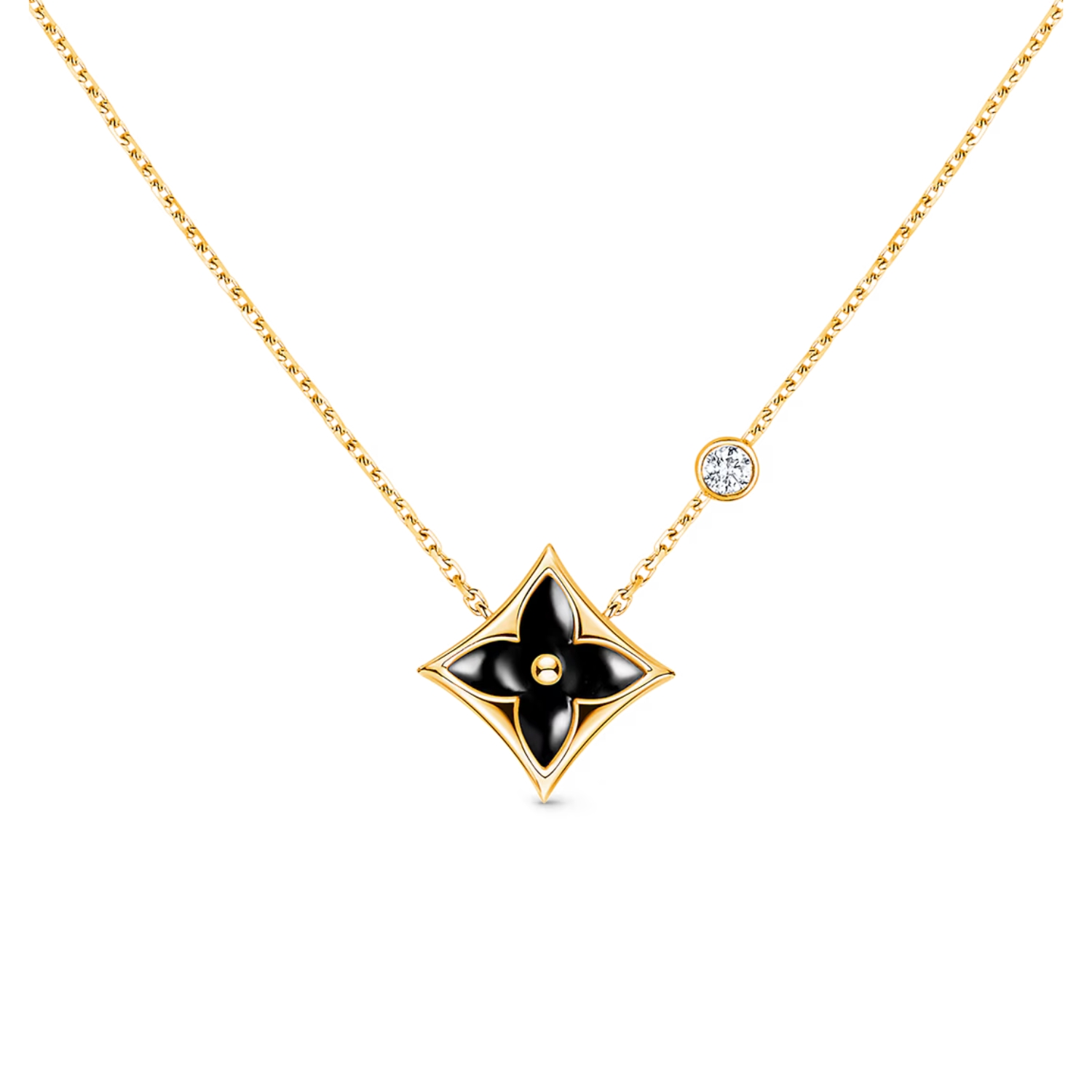 L0vis Vvtt0n Color Blossom BB Star Pendant Necklace Gold-Toned For Women Q93699