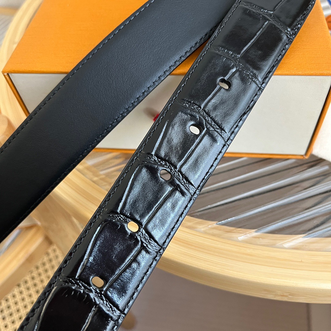 L0vis Vvtt0n Heritage 35mm Belt Black For Men M8709U