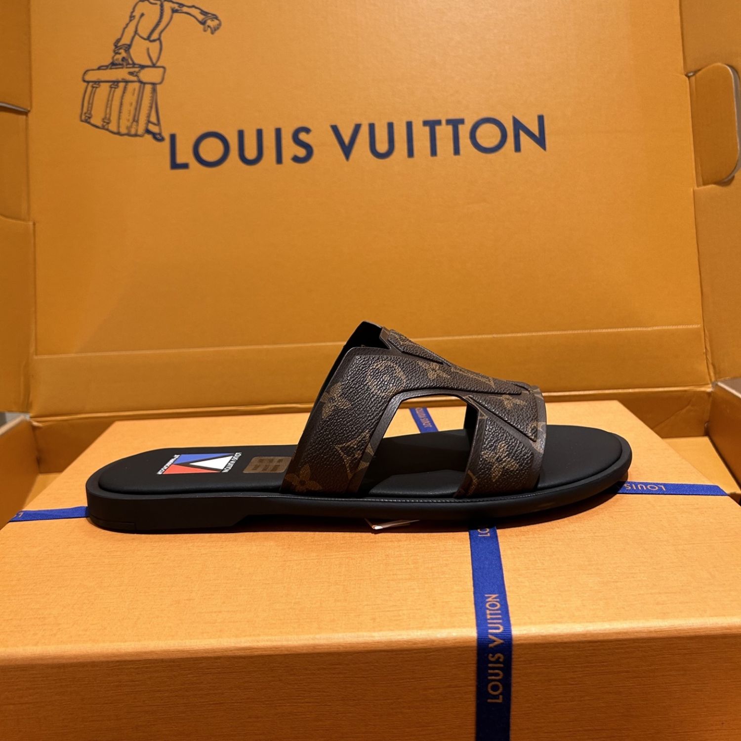 L0vis Vvtt0n Oasis Mule Monogram Ebene For Men