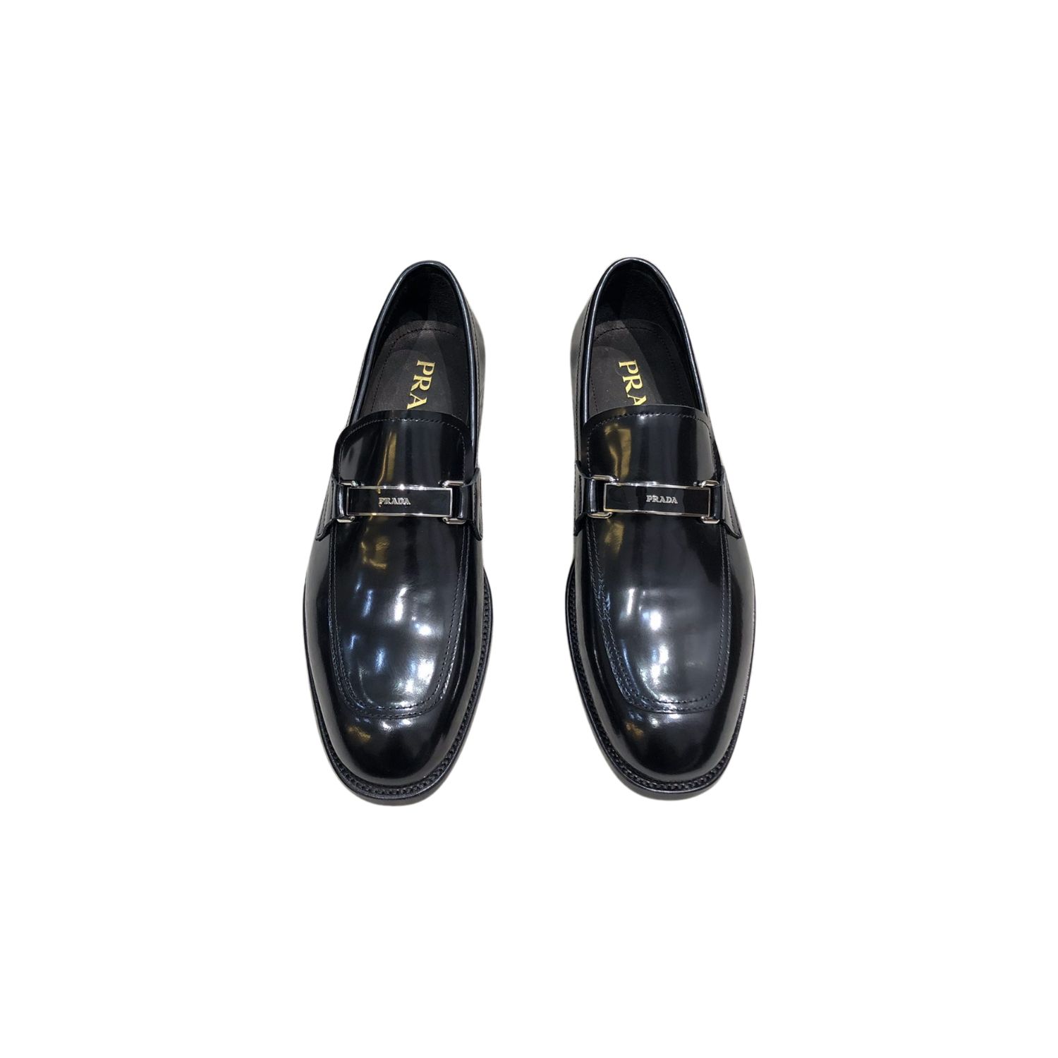 Pra*a Leather Loafer Black For Men