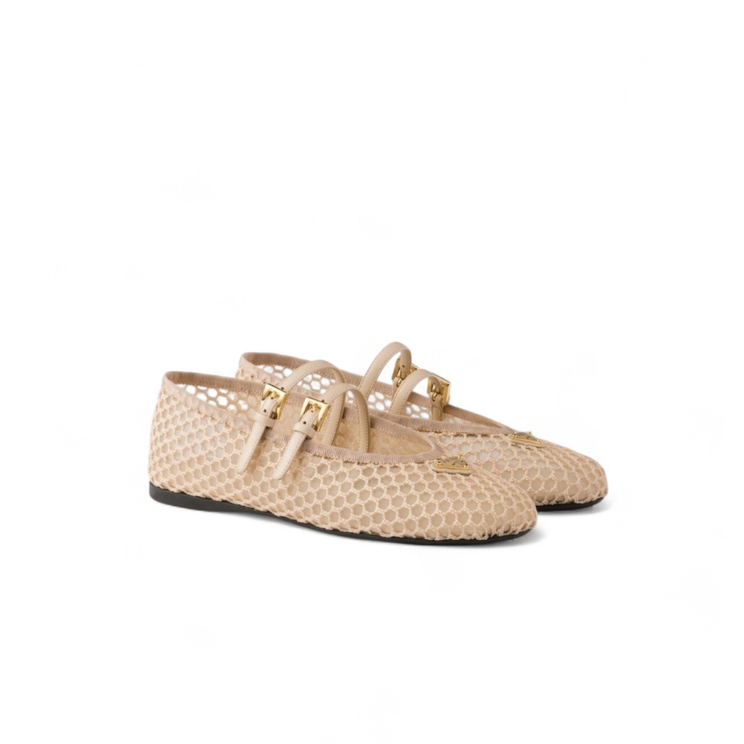 Pra*a Mesh Fabric Ballerinas Travertine Stone For Women 1F915N_099_F0485_F_005