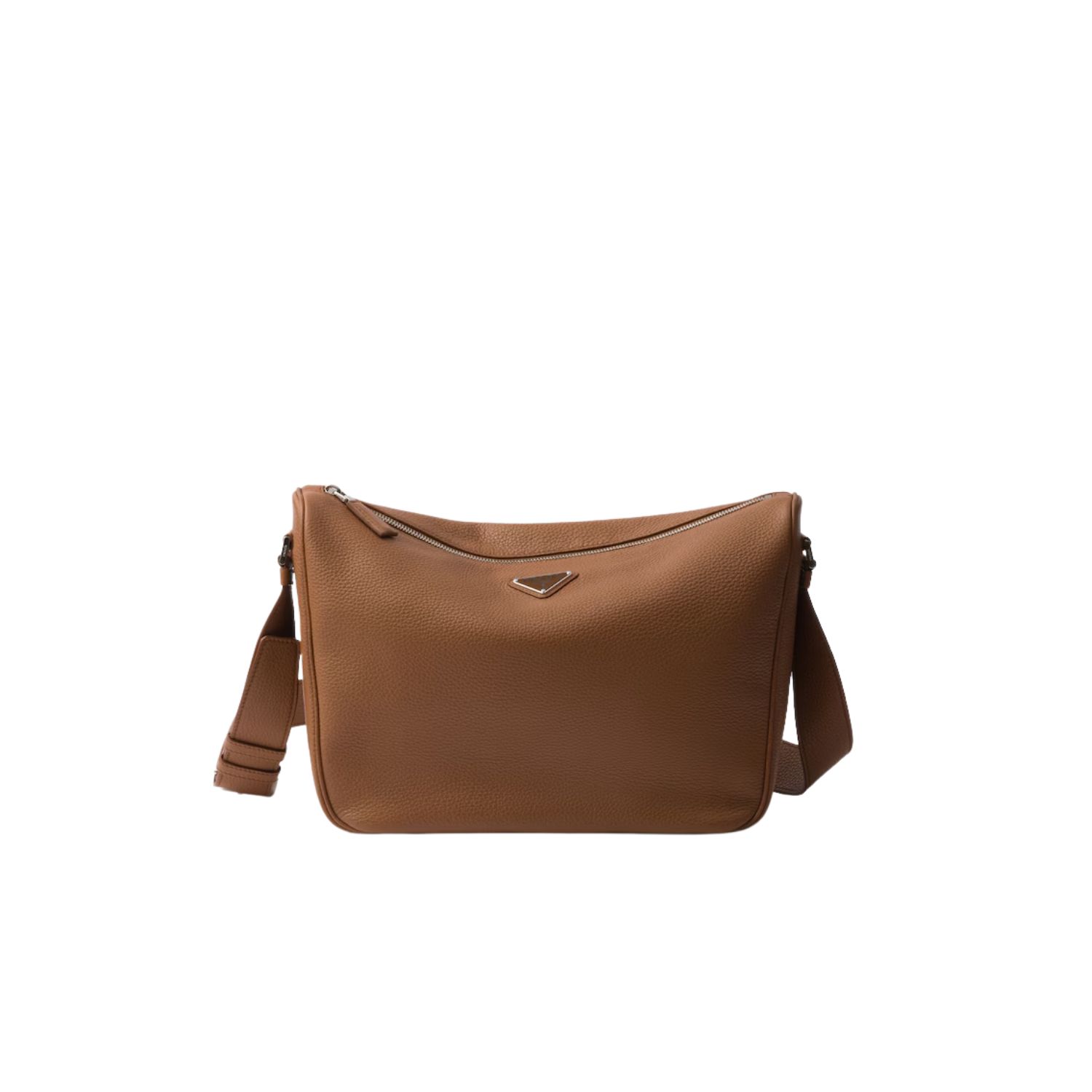 Pra*a Leather Shoulder Bag Cognac For Men 30cm/12in – 2VH182_2BBE_F0046_V_DOF