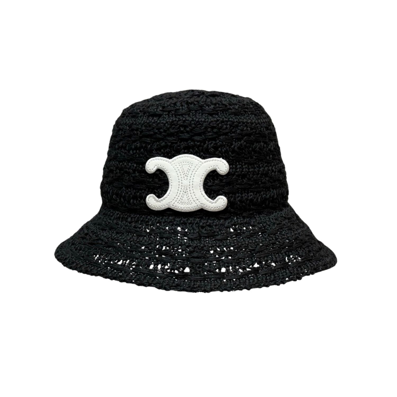 Ce1i*e Bucket Hat In Raffia Black For Women 57cm/22.4in