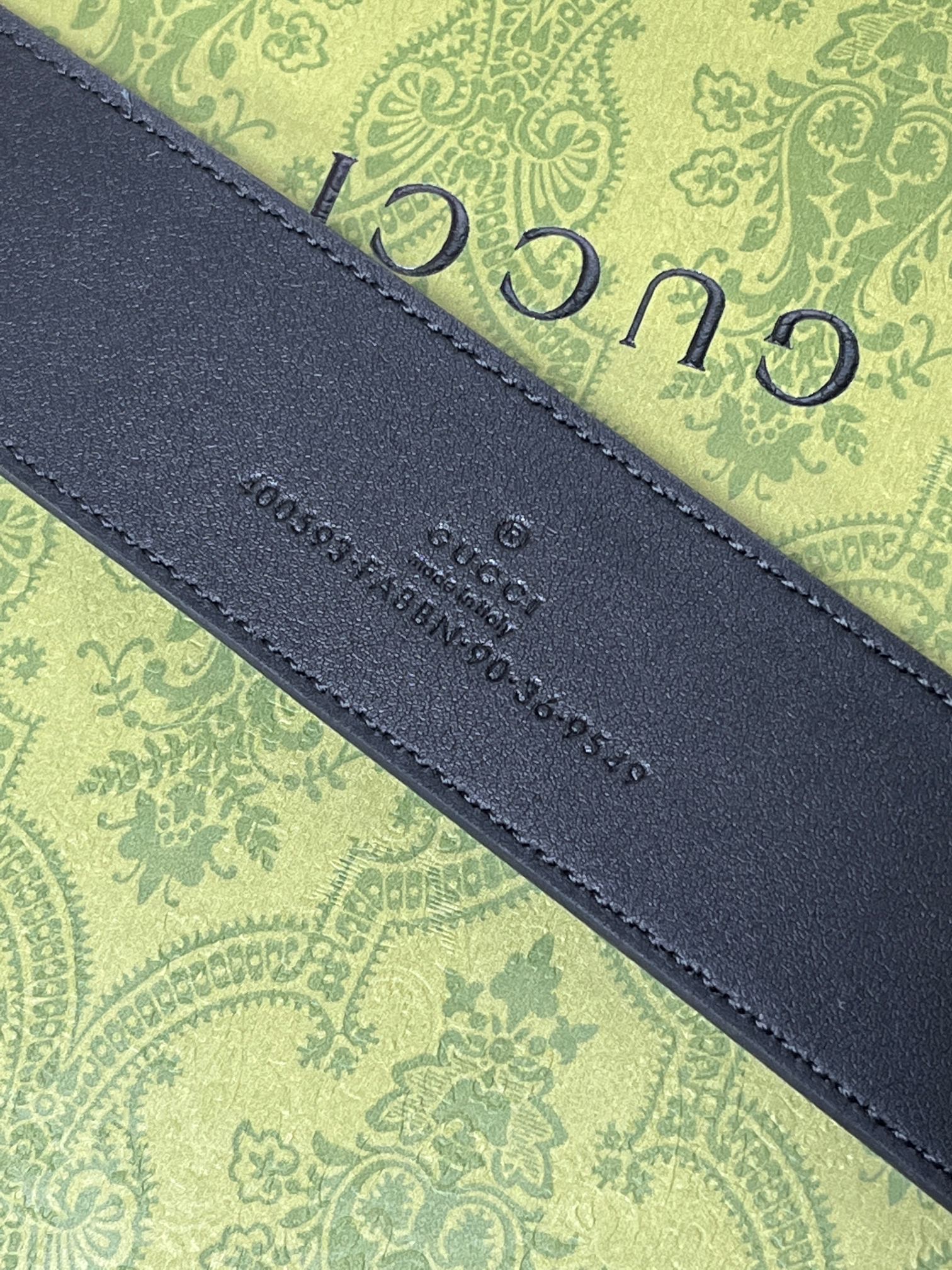 Gvc*1 GG Marmont Circle Buckle Belt Black Leather With Silver Trim 40mm