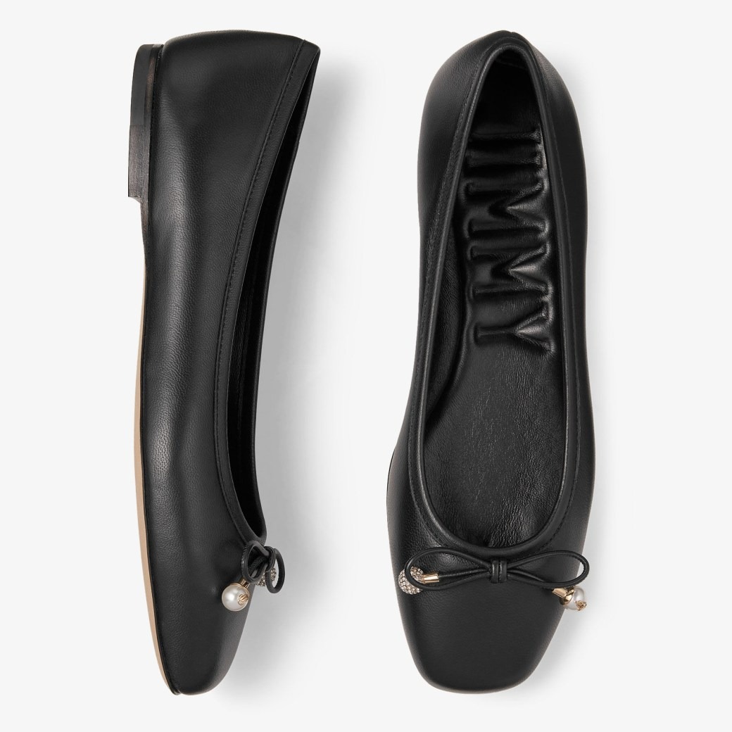 J1m*y Ch00 Elme Flat Black For Women ELMEFLATNAP