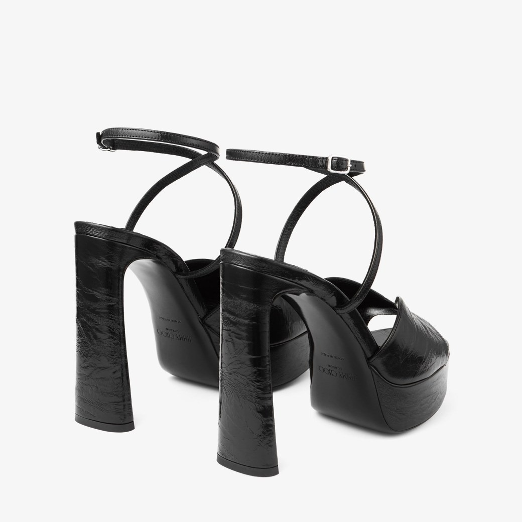J1m*y Ch00 Karli Platform 125 Black For Women KARLIPF125BYK