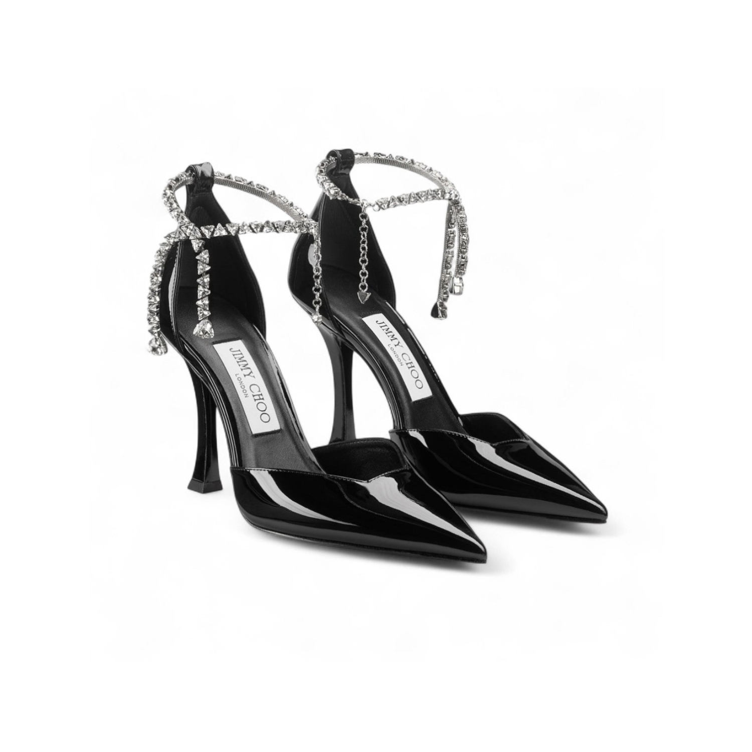 J1m*y Ch00 Stevie 100 Pumps Black For Women STEVIE100PAT