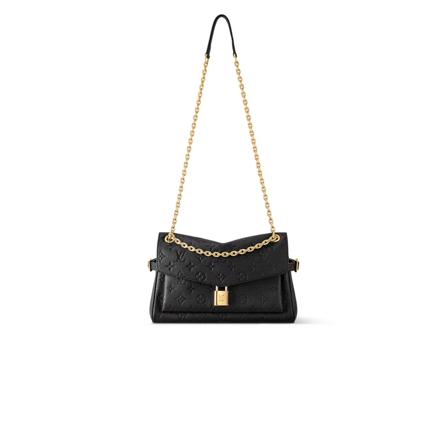 L0vis Vvtt0n Anytime Flap Bag Black For Women 11.6in/29.5cm M14604