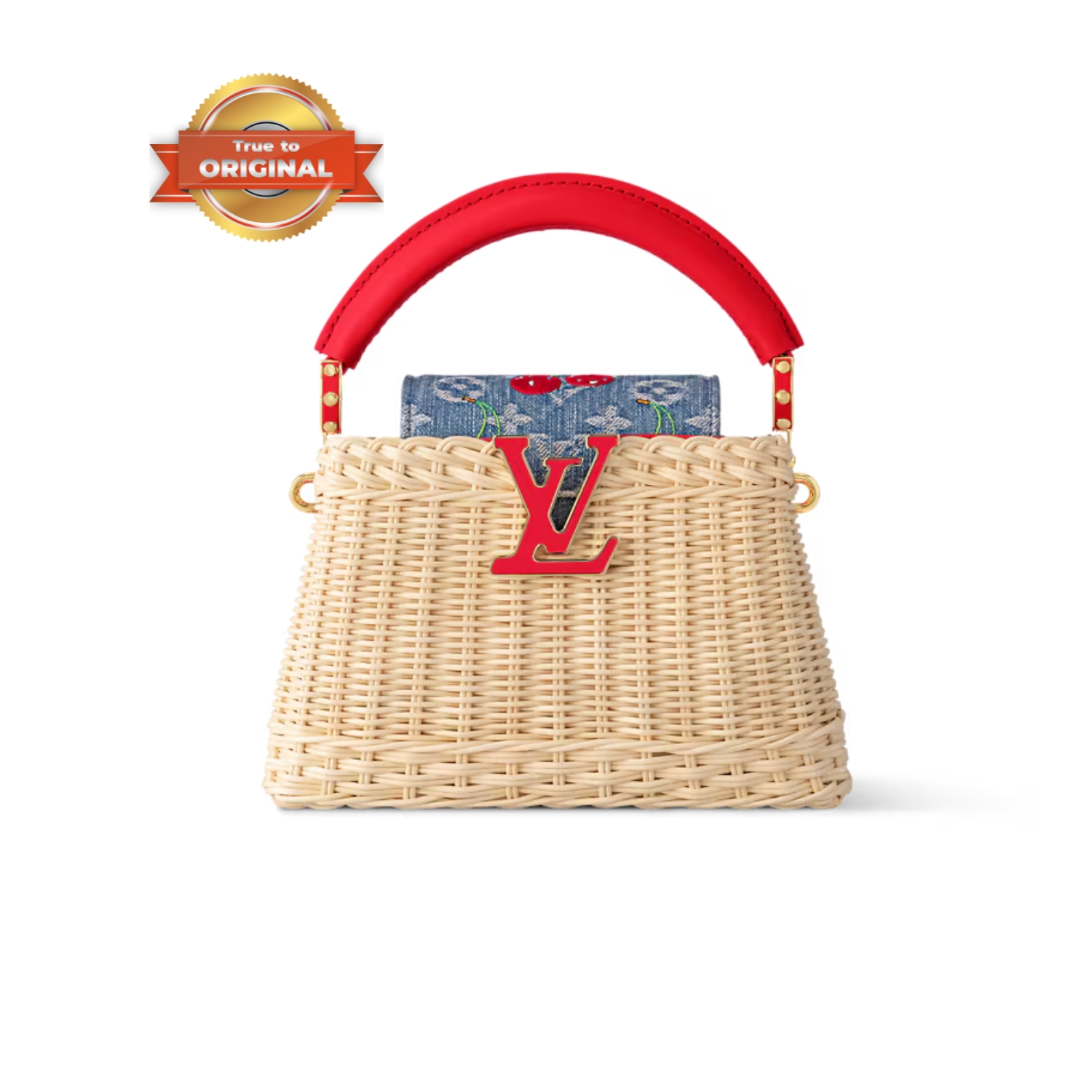 [True-to-ORIGINAL] L0vis Vvtt0n LV x TM Capucines Mini Rattan For Women 8.3in/21cm M14295