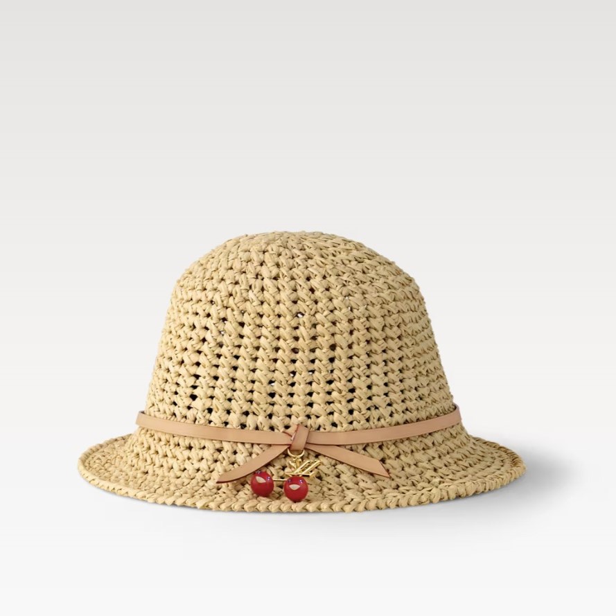 L0vis Vvtt0n LV x TM Cerise Charms Hat Natural For Women M5086M
