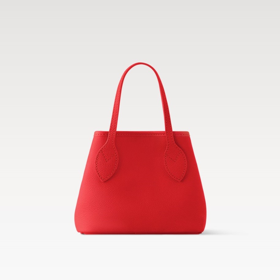 [True-to-ORIGINAL] L0vis Vvtt0n LV x TM Neverfull Inside Out BB Cherry Denim For Women 10.4in/26cm M14997