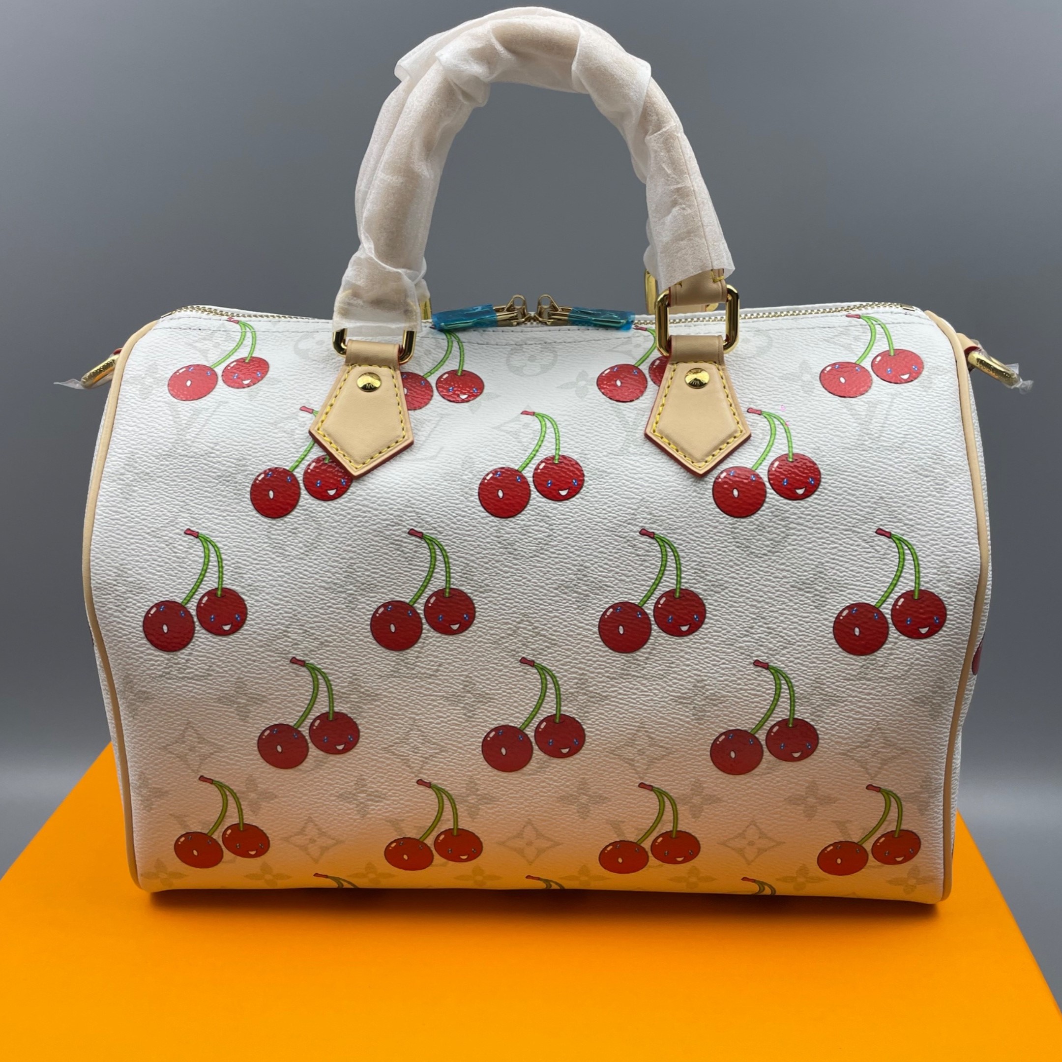 [True-to-ORIGINAL] L0vis Vvtt0n LV x TM Speedy Soft Bandoulière 30 White For Women 11.8in/30cm M14238