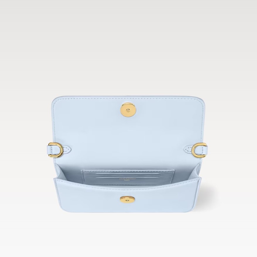 [True-to-ORIGINAL] L0vis Vvtt0n Wallet On Chain LV Bloom Azure Blue For Women 7.9in/20cm M14547