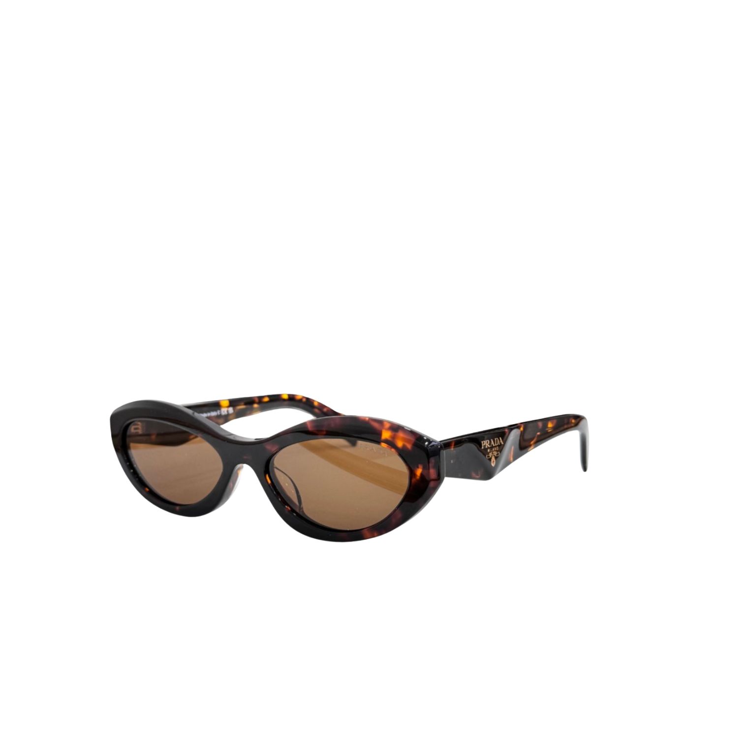 Pra*a Cat Eyes Sunglasses Tortoiseshell With Gold Pra*a Millano Logo