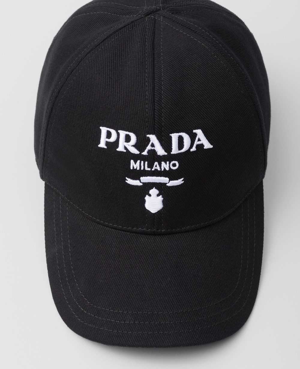 Pra*a Drill Baseball Cap Black For Men 1HC274_2CXL_F0002