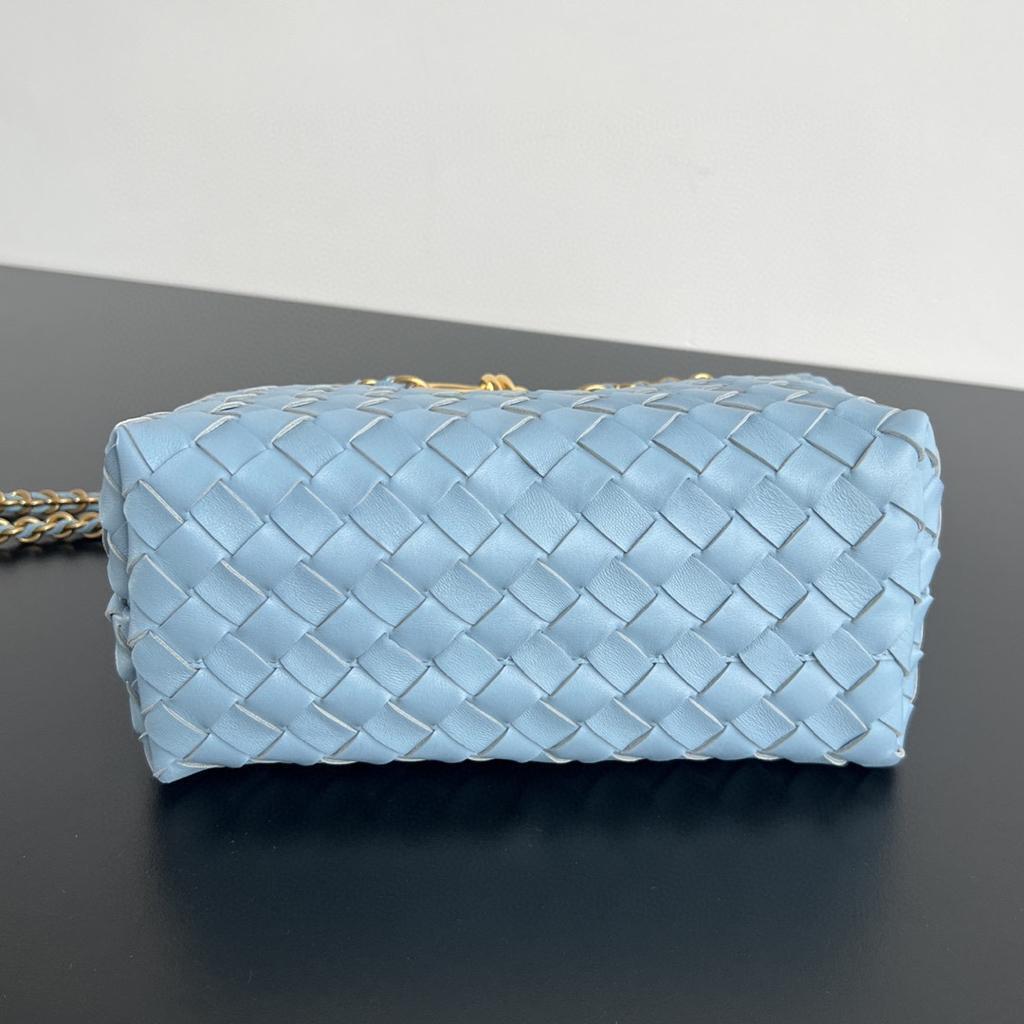 [True-to-ORIGINAL] B0tt*ga Ven*ta Small Andiamo With Chain Bag Blue 25cm/9.8in – 786008VCPP11728