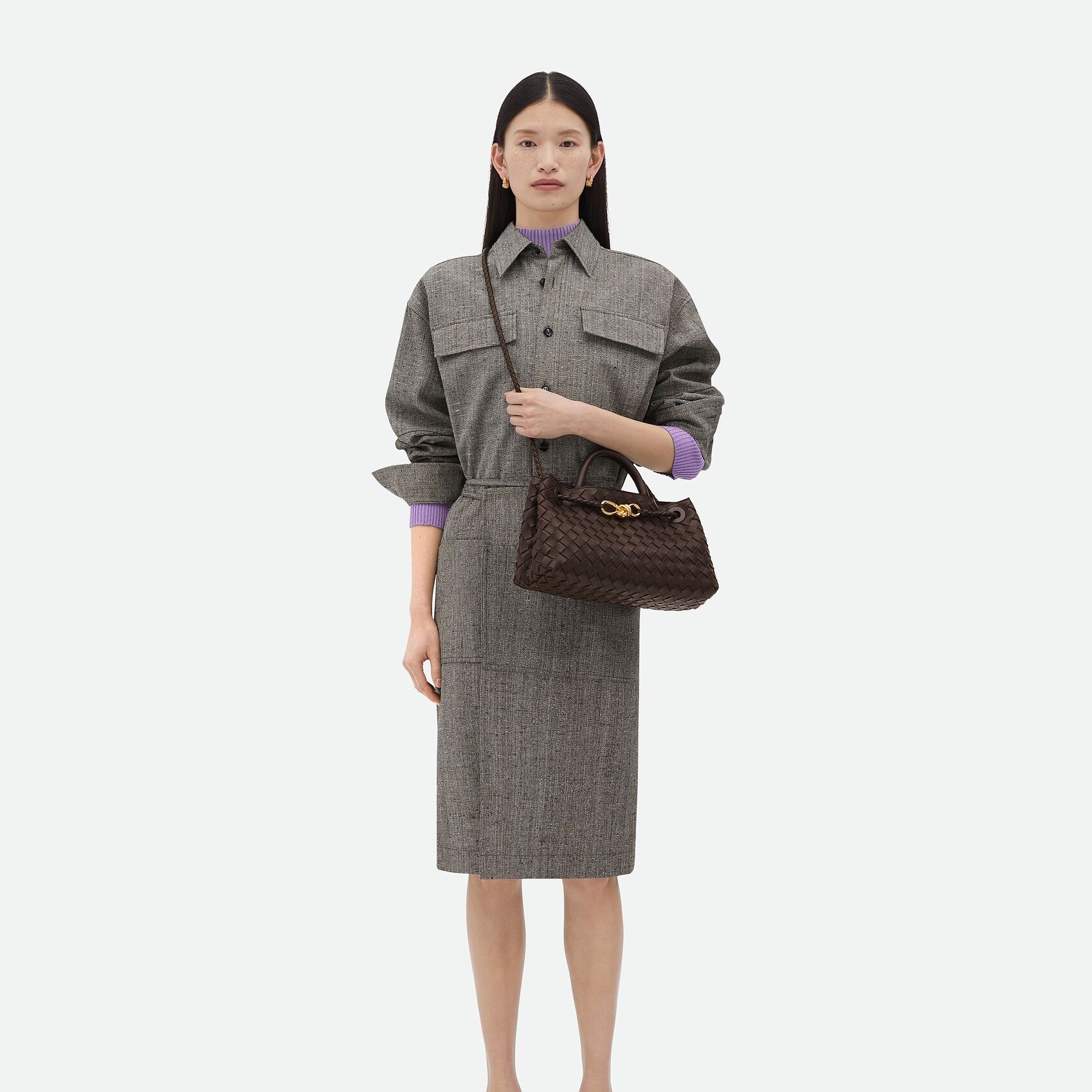 [True-to-ORIGINAL] B0tt*ga Ven*ta East-West Andiamo Fondant For Women 29cm/11.4in 766010VCPP12272