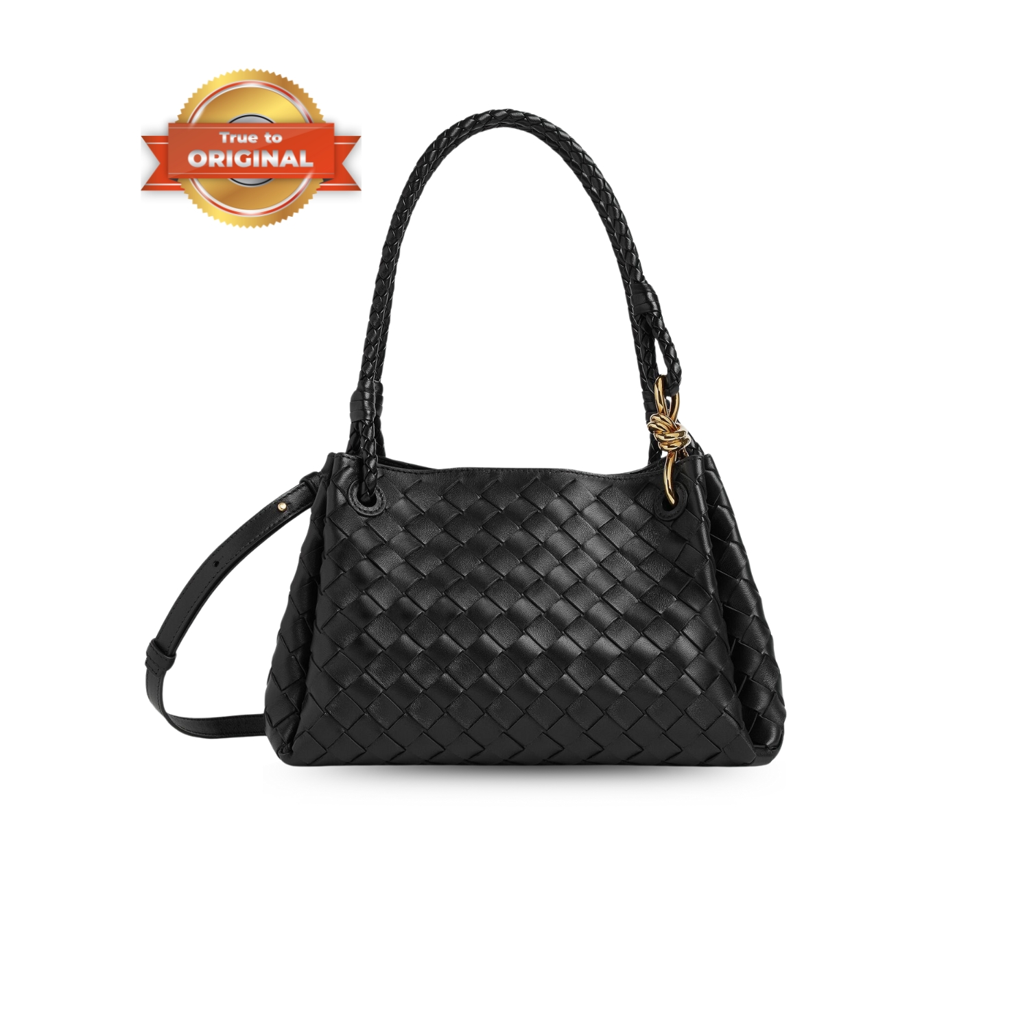 [True-to-ORIGINAL] B0tt*ga Ven*ta Medium Parachute Black For Women 29.5cm/11.6in 835921VCPPT1019