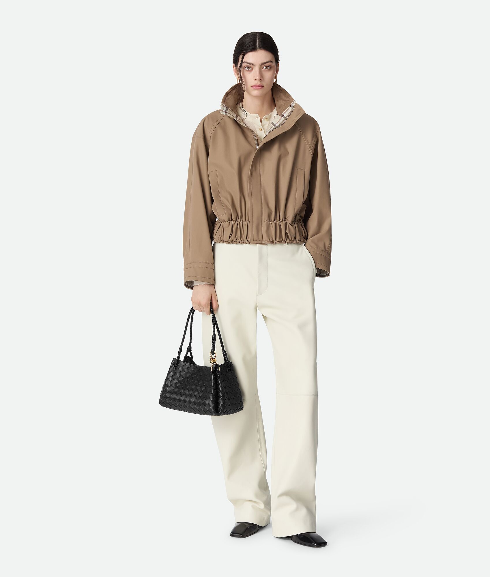 [True-to-ORIGINAL] B0tt*ga Ven*ta Medium Parachute Black For Women 29.5cm/11.6in 835921VCPPT1019