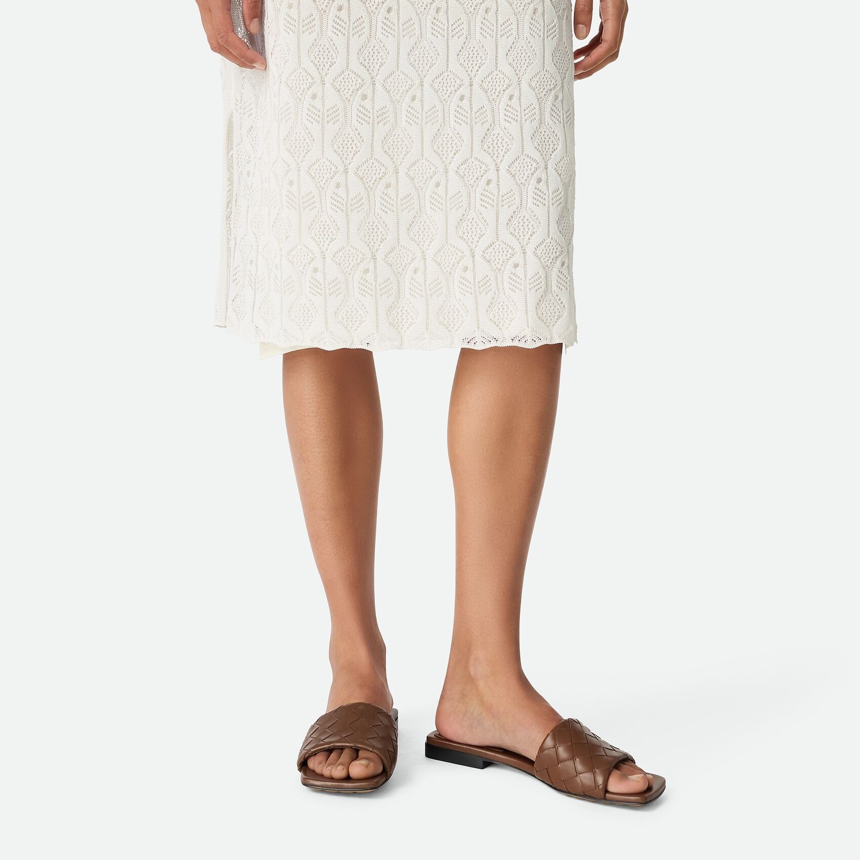 B0tt*ga Ven*ta Parco Flat Mule Dark Leather For Women 837737V2ED02509