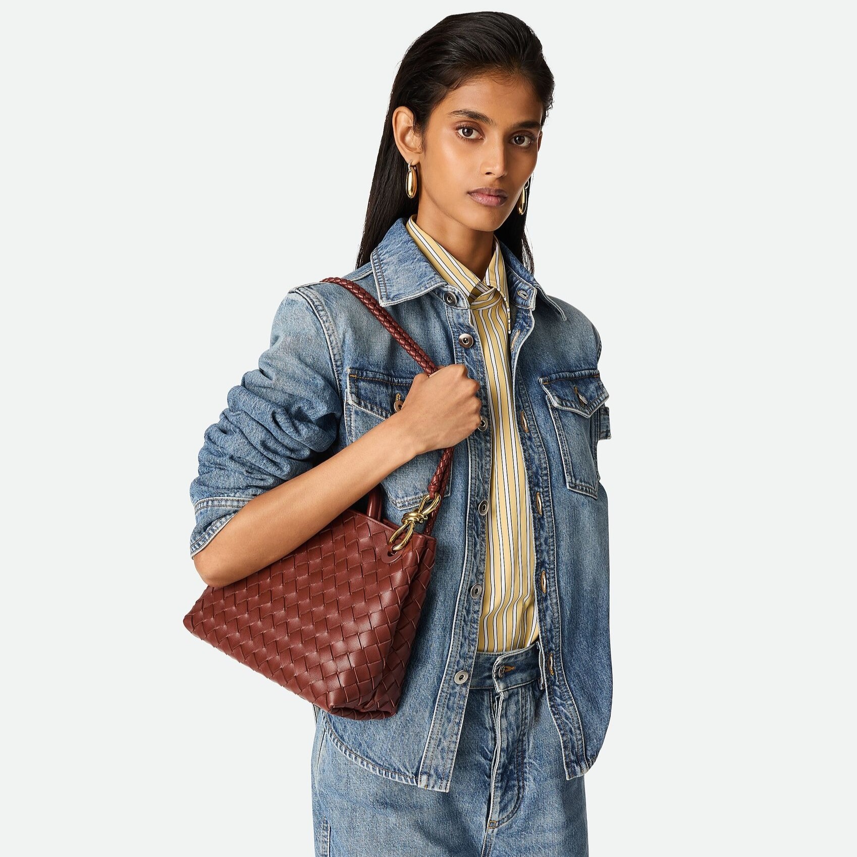 [True-to-ORIGINAL] B0tt*ga Ven*ta Small Andiamo Sapele For Women 25cm/9.8in 766014VCPP12507