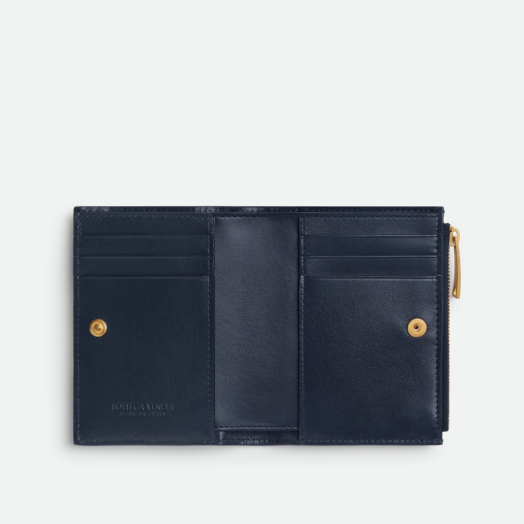 B0tt*ga Ven*ta Small Bi-Fold Wallet Abyss/Indigo For Women 9cm/3.5in 797006V48V34164