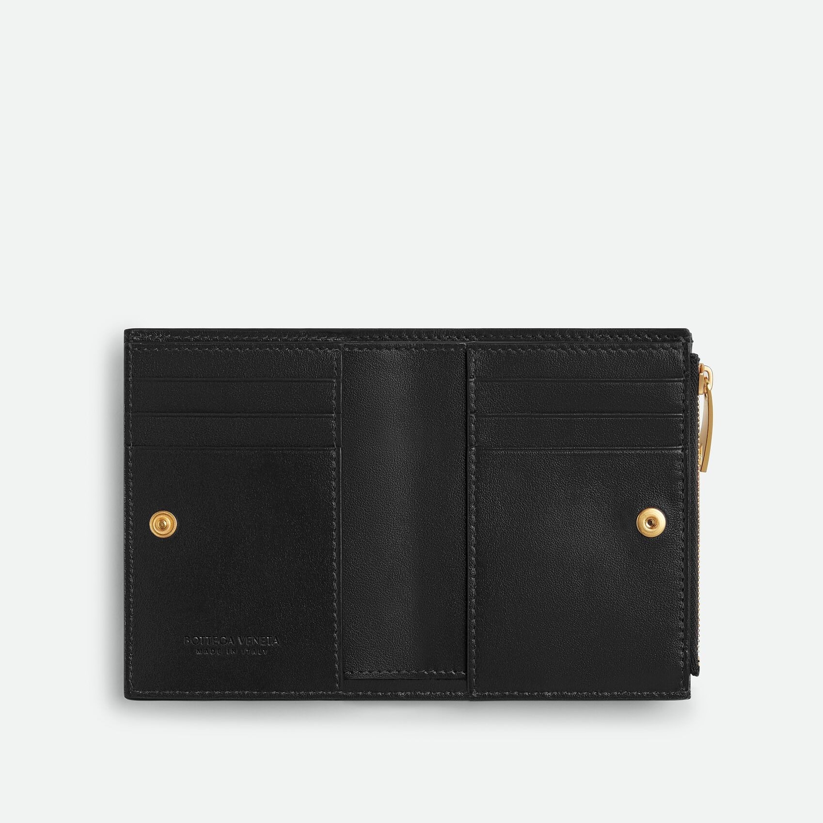 B0tt*ga Ven*ta Small Bi-Fold Wallet Black For Women 9cm/3.5in 742330VCPP38425