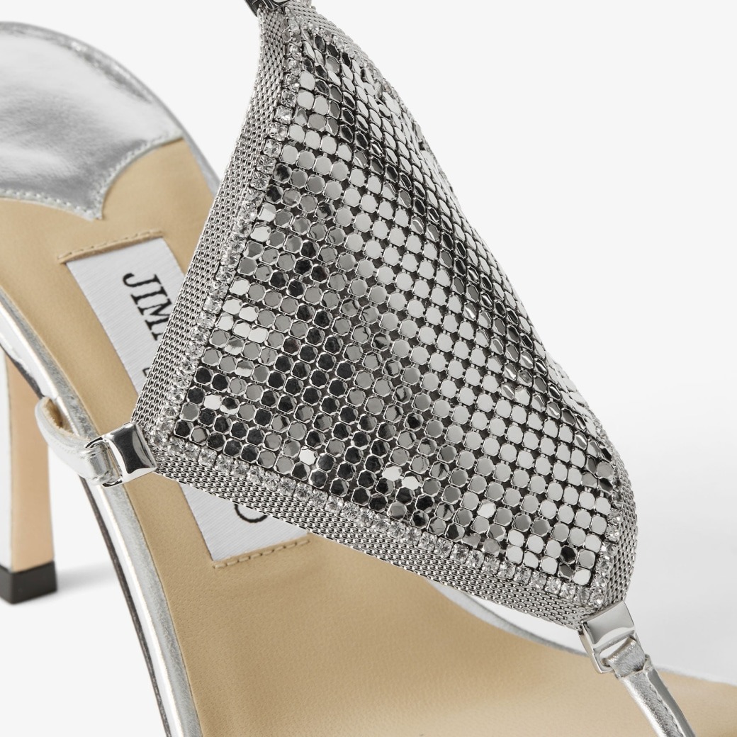 J1m*y Ch00 Metal Mesh Thong 85 Silver For Women 2000THEMETALMESHMNA