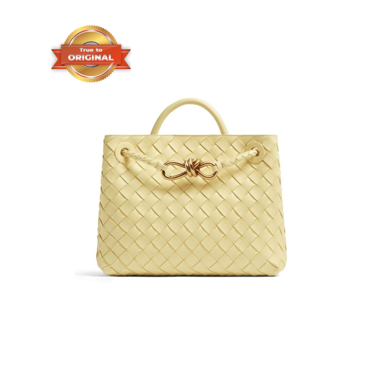 [True-to-ORIGINAL] B0tt*ga Ven*ta Small Andiamo Light Yellow For Women 25cm/9.8in