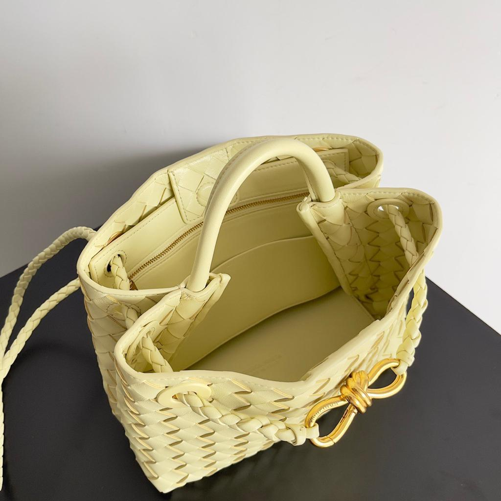 [True-to-ORIGINAL] B0tt*ga Ven*ta Small Andiamo Light Yellow For Women 25cm/9.8in