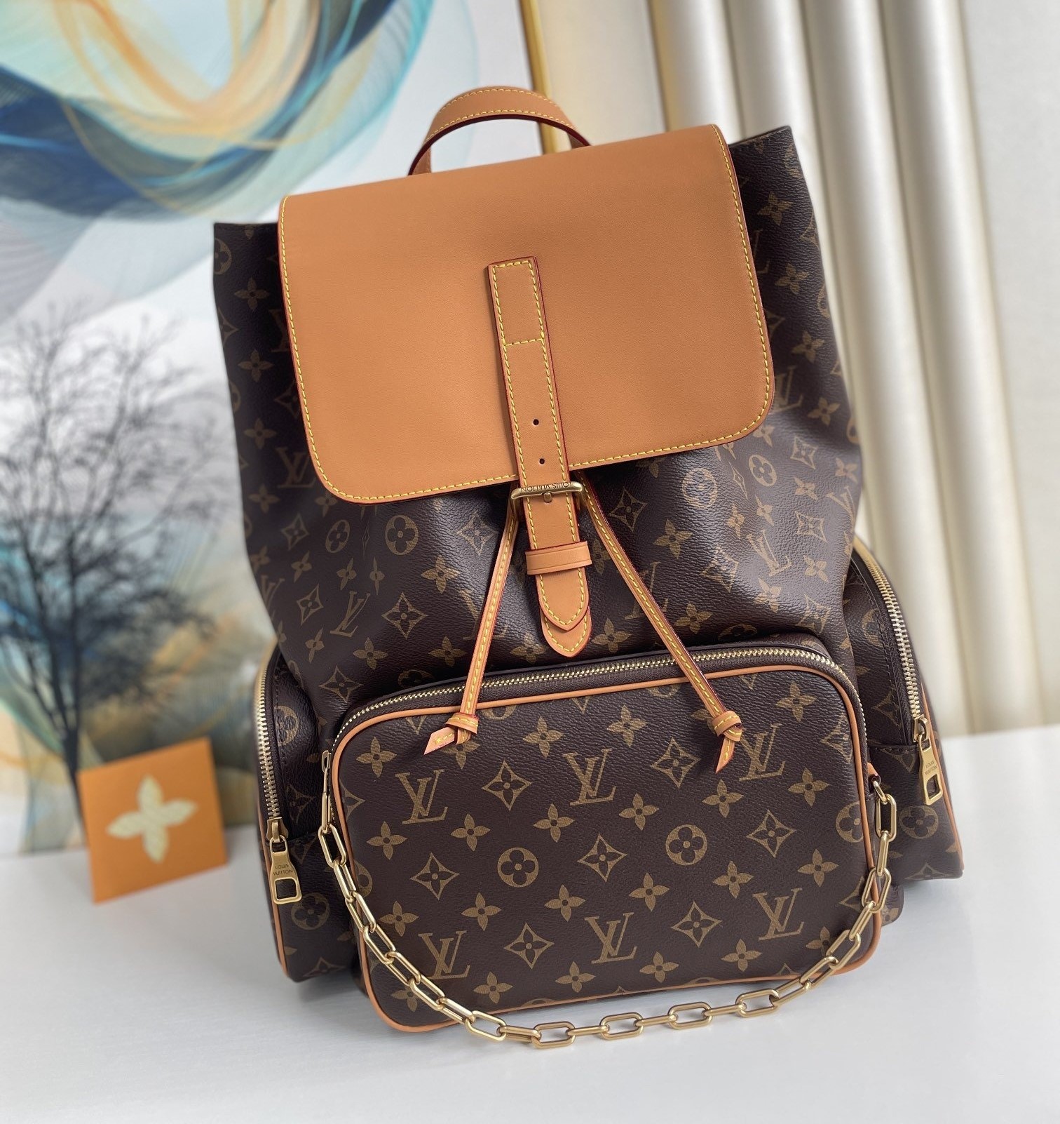 [True-to-ORIGINAL] L0vis Vvtt0n Trio Backpack Monogram Canvas By Virgil Abloh For Men 17.3in/44cm LV M44658