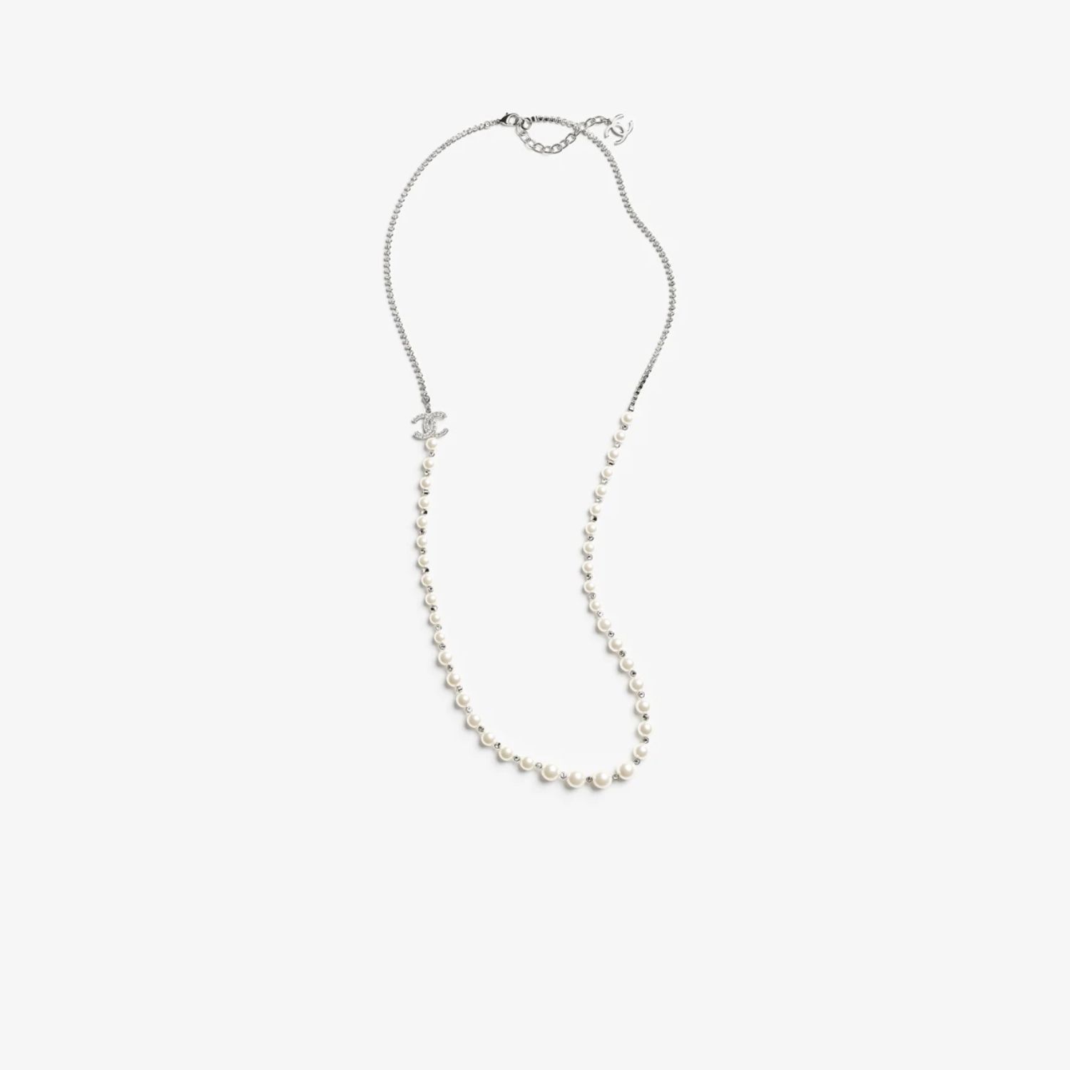 Ch**el Long Necklace Silver For Women – ABG212-B21704-U2865