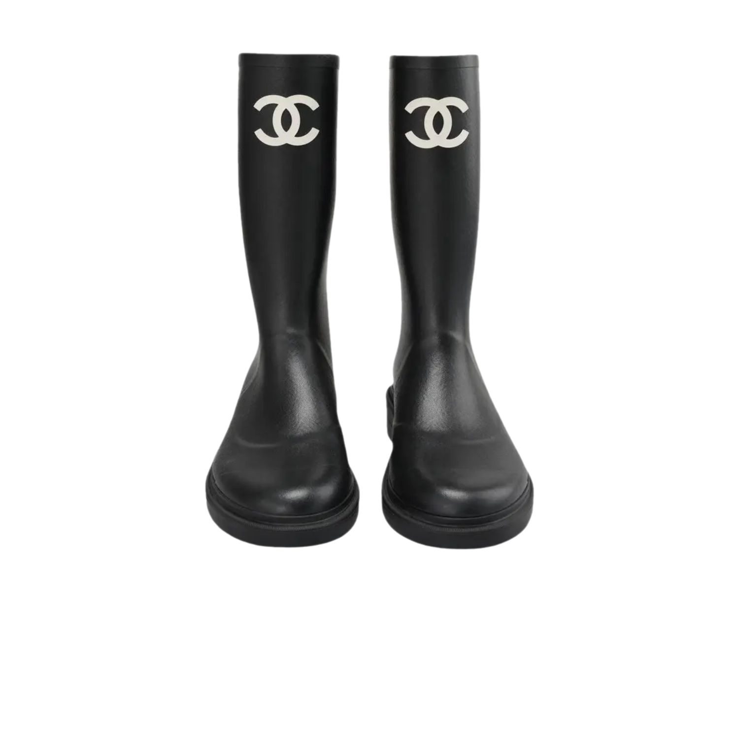 Ch**el Rubber Boots Black For Women