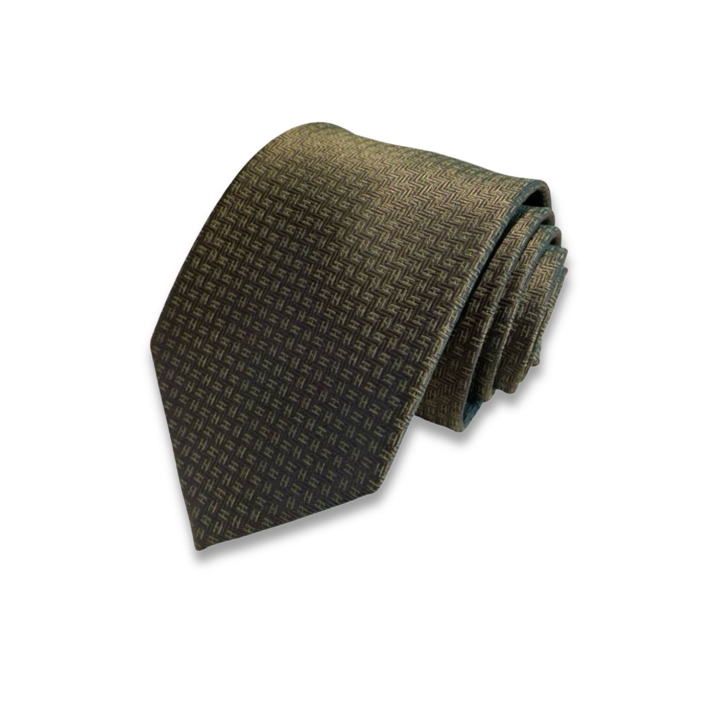 H**me5 Elegent Green Silk Tie For Men