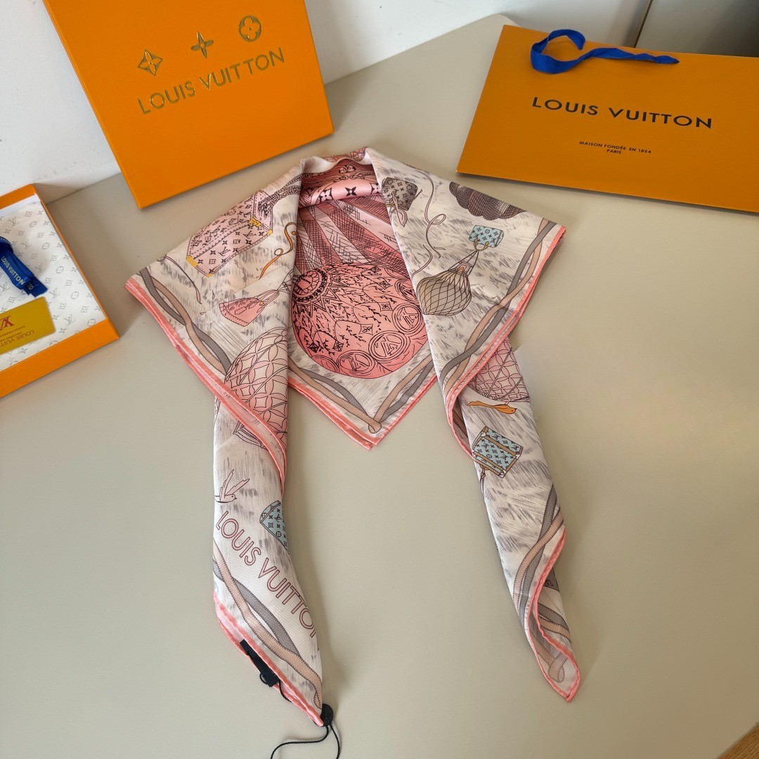 L0vis Vvtt0n Up And Away Square 90 Scarf Marron For Women 35.4in/90cm M78793