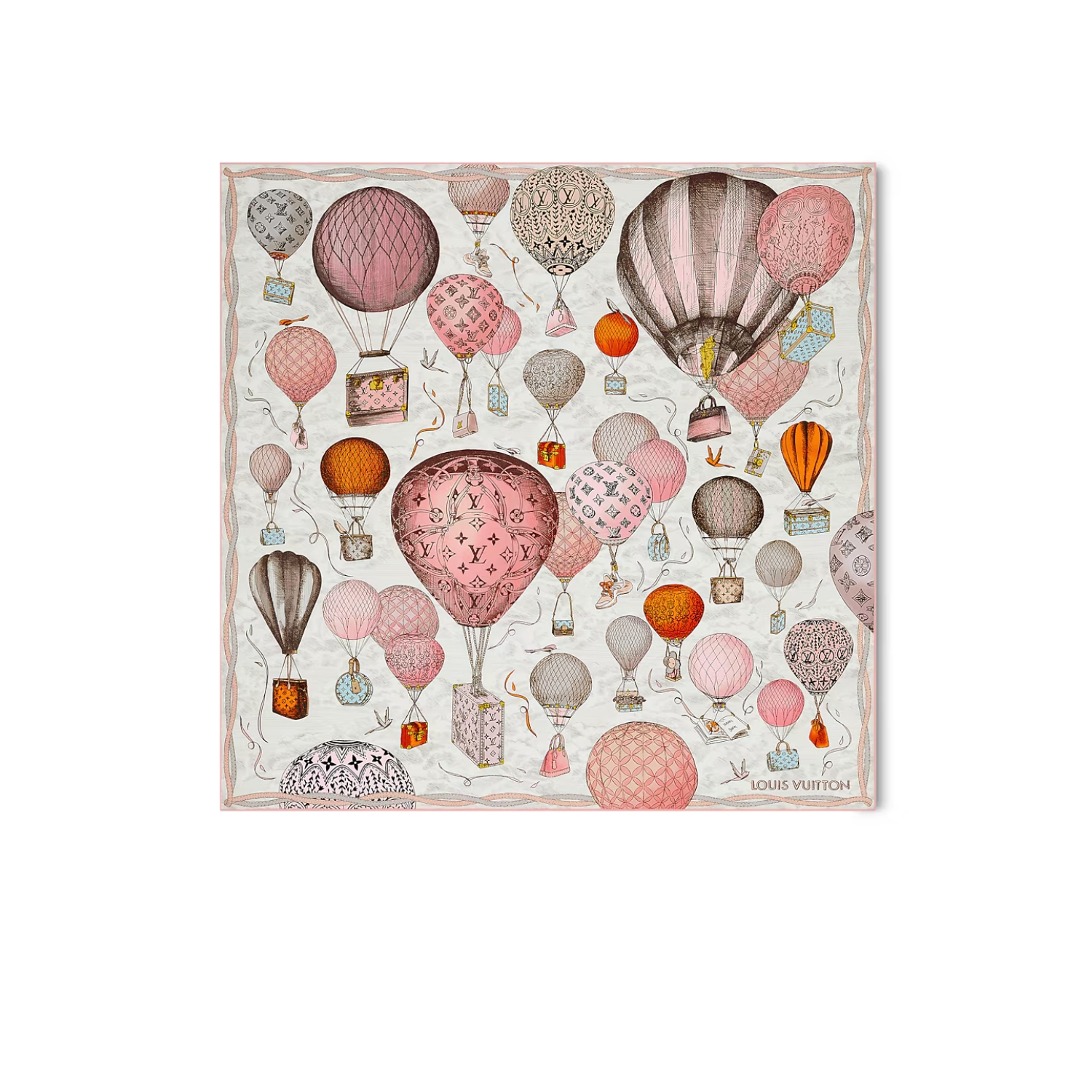 L0vis Vvtt0n Up And Away Square 90 Scarf Marron For Women 35.4in/90cm M78793