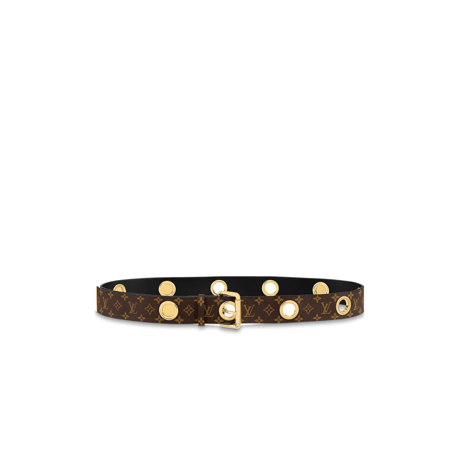 L0vis Vvtt0n LV Eyelets 35mm Belt Monogram Canvas For Women MP358W