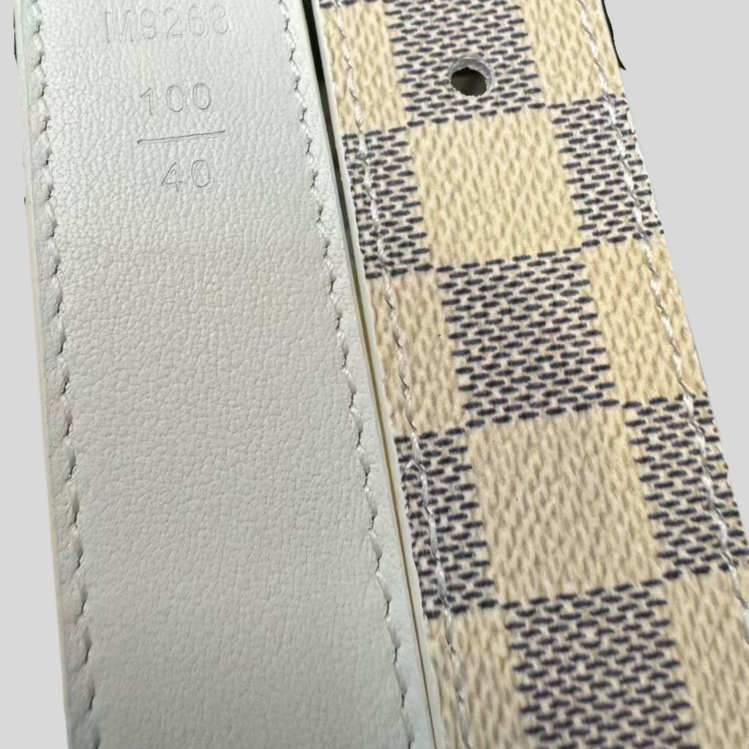 L0vis Vvtt0n LV Initiales Reversible Belt Damier Azur Canvas, LV Women Belt M0325Q