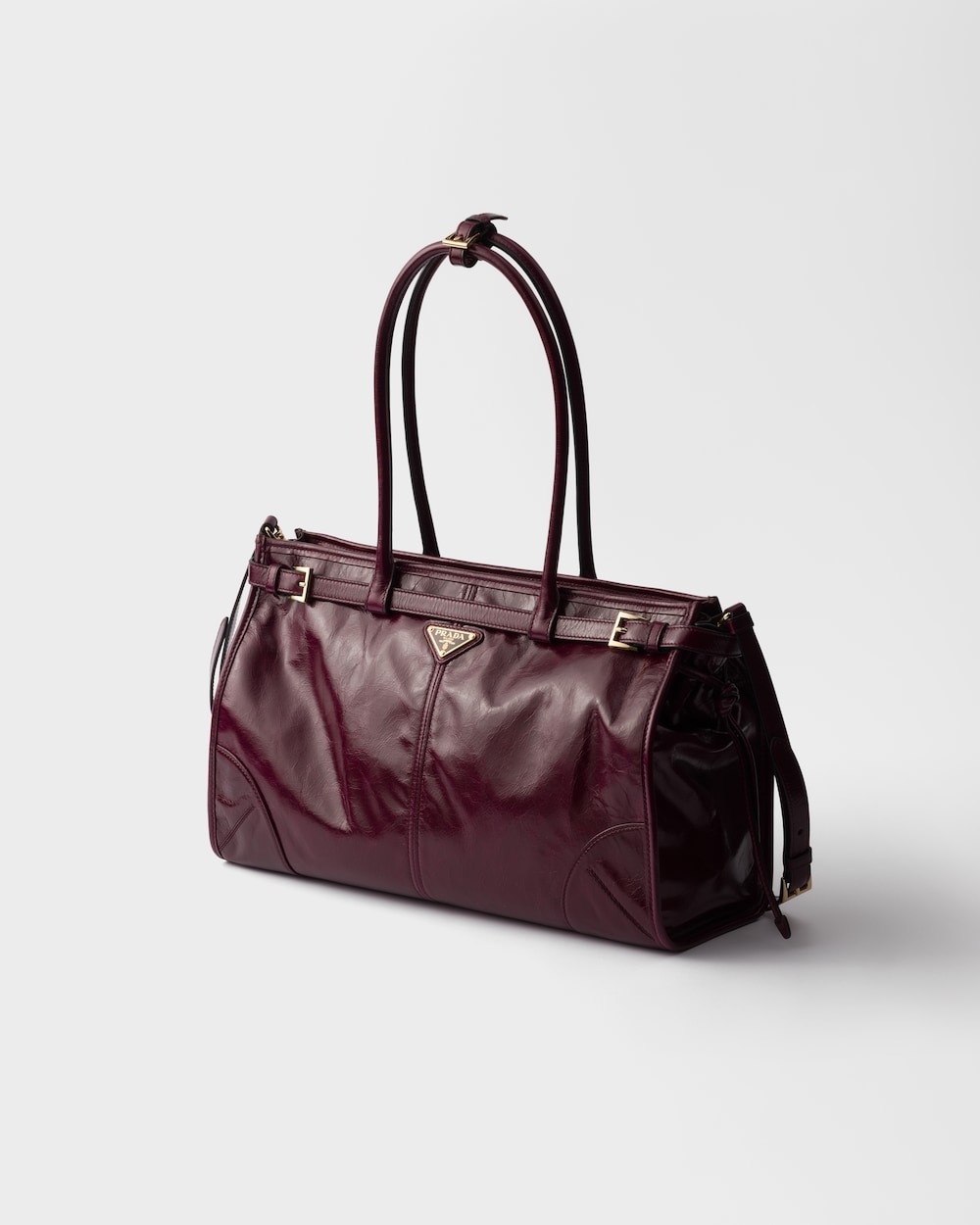 Pra*a Bonnie Large Handbag Bag Burgundy 38cm/15in – 1BA433_2CYR_F0LV7_V_MOO