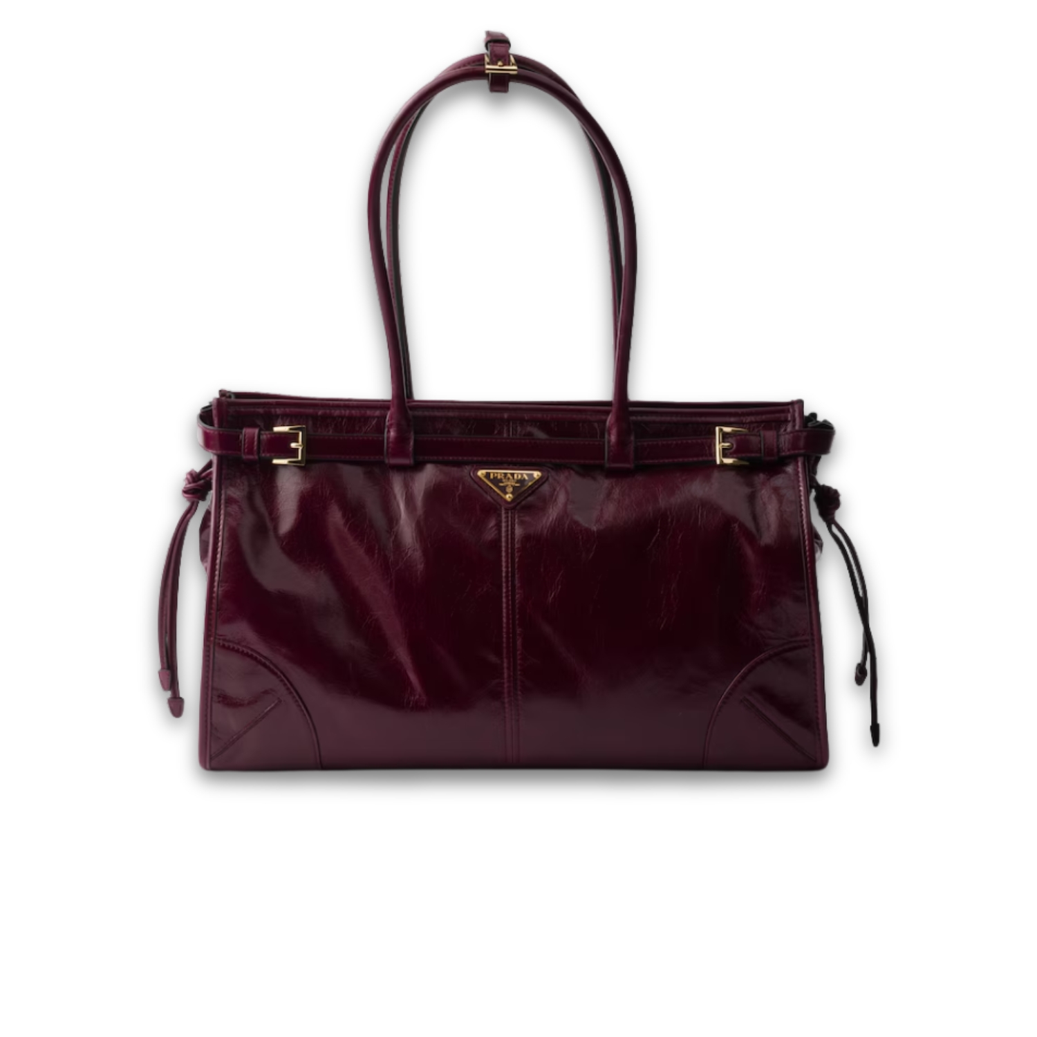 Pra*a Bonnie Large Handbag Bag Burgundy 38cm/15in – 1BA433_2CYR_F0LV7_V_MOO
