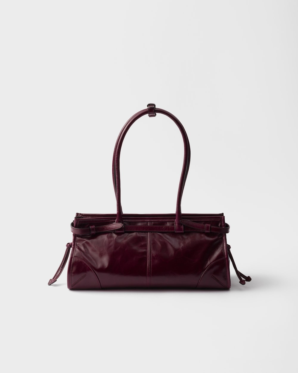 [True-to-ORIGINAL] Pra*a Bonnie Medium Shoulder Bag Burgundy 32cm/13in – 1BA426_2CYR_F0LV7_V_MOO