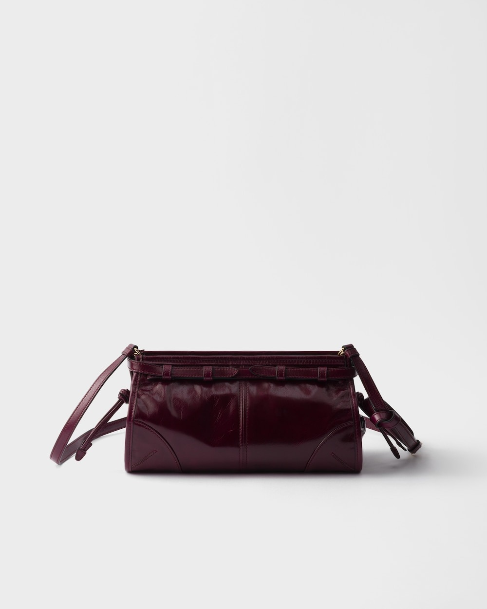 [True-to-ORIGINAL] Pra*a Bonnie Small Shoulder Bag Burgundy 26cm/10in – 1BH215_2CYR_F0LV7_V_OOO