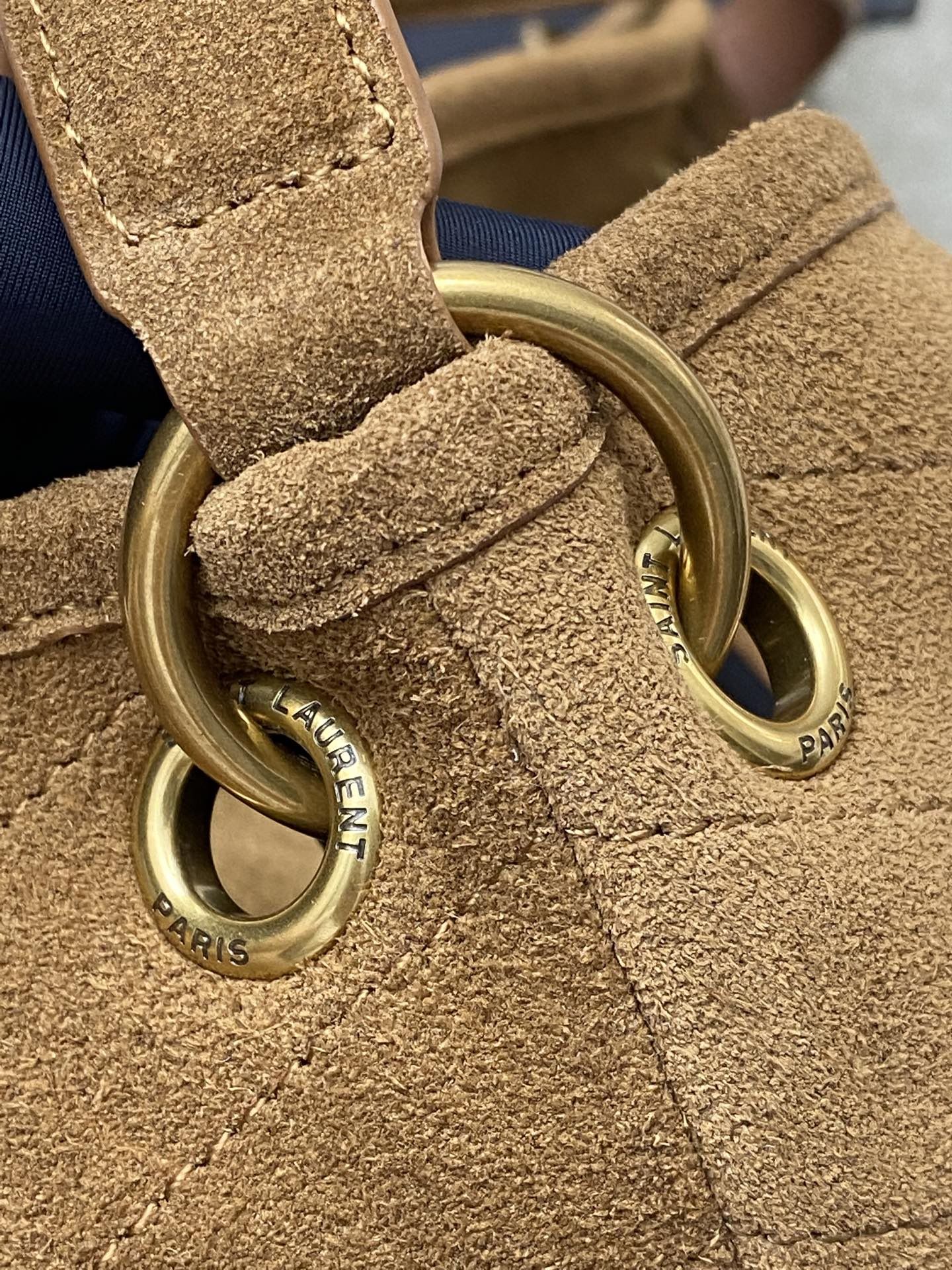 [True-to-ORIGINAL] Sa1nt Lau*nt Niki S*pple Bucket Bag Caramel For Women 68cm/26.8in