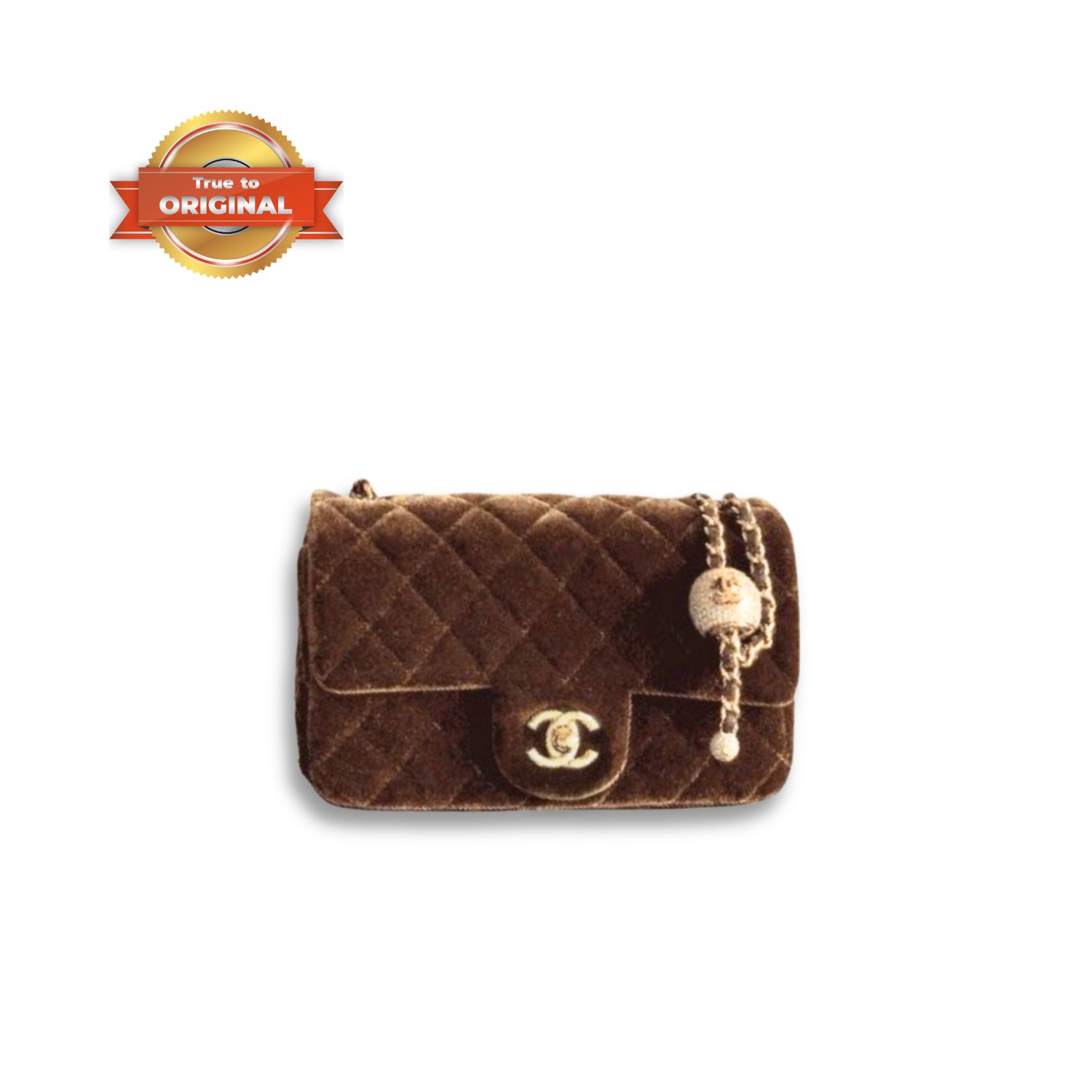 [True-to-ORIGINAL] Ch**el Classic Flap Bag Dark Brown For Women 20cm/7.9in