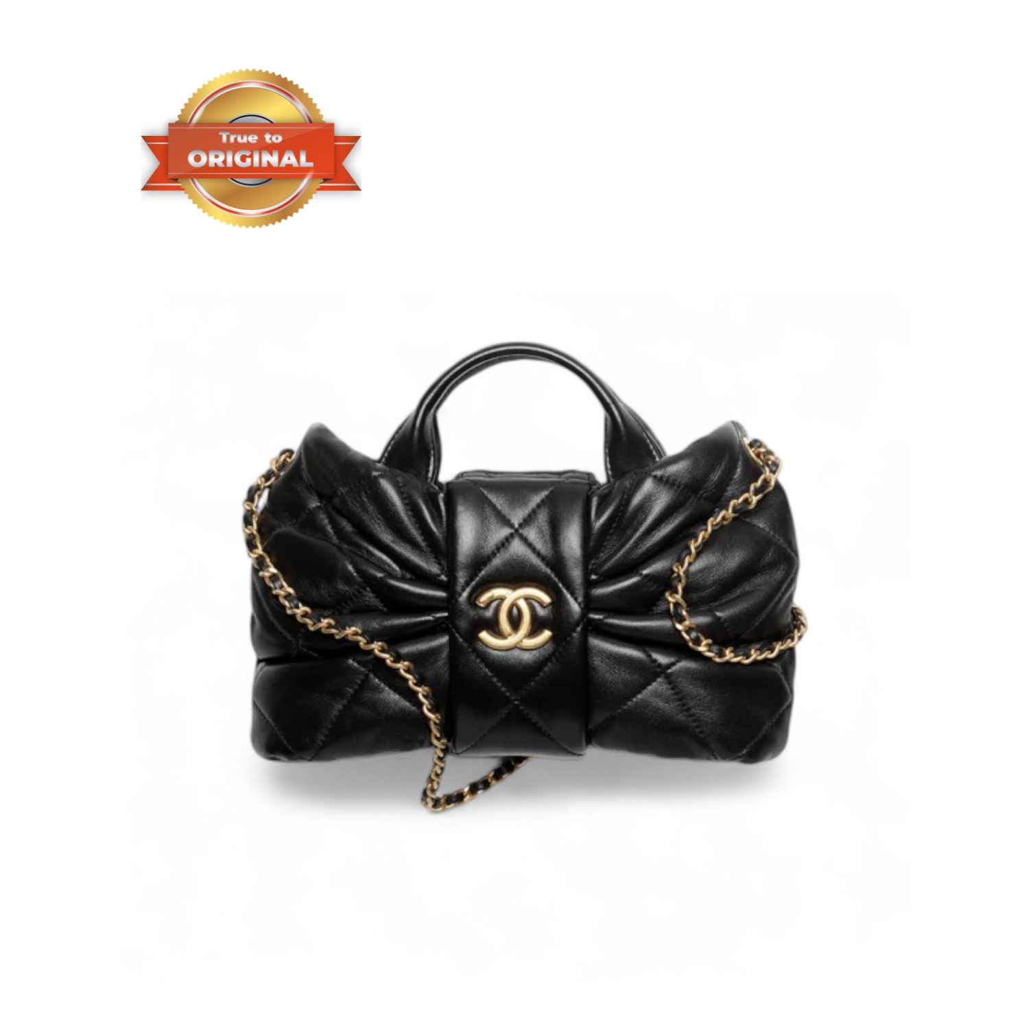 [True-to-ORIGINAL] Ch**el Mini Bow Bag Black For Women 10.2in/26cm AS5849-B22148-94305