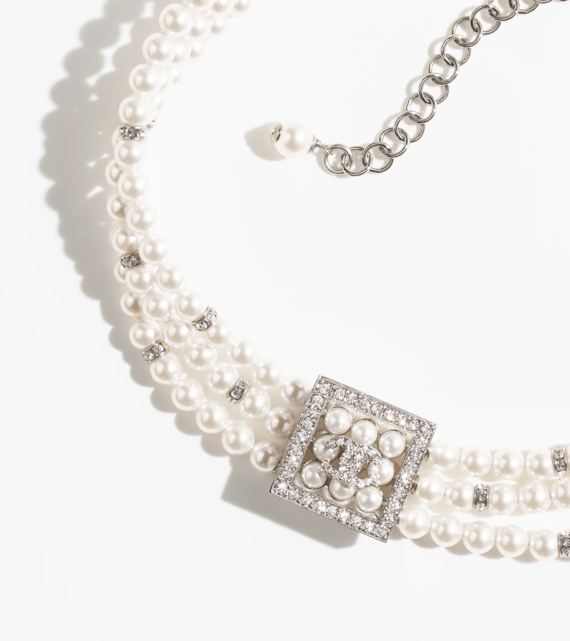 Ch**el Pearl Rhinestone Necklace For Women ABD448-B16782-NY391