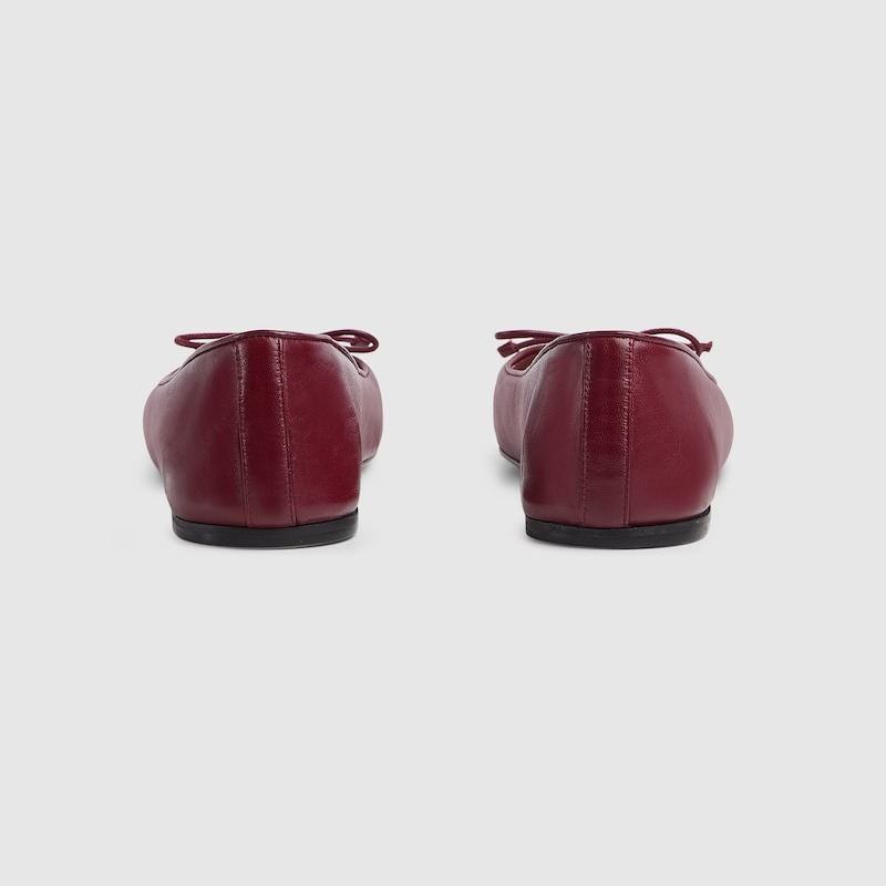 Gvc*1 Ballet Flat With Double G Red For Women 835805 BNC80 6207